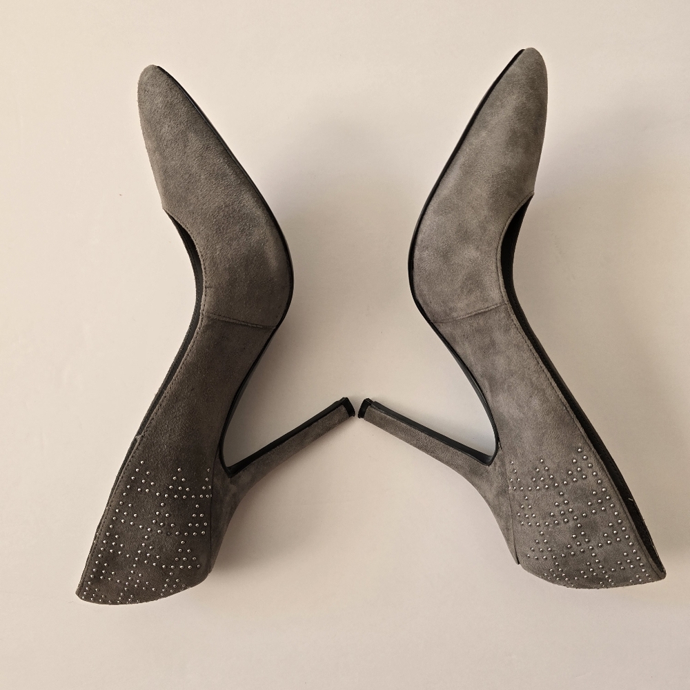 BCBGeneration Women’s Gray Suede Pumps Pensil Heels - Picture 3 of 13